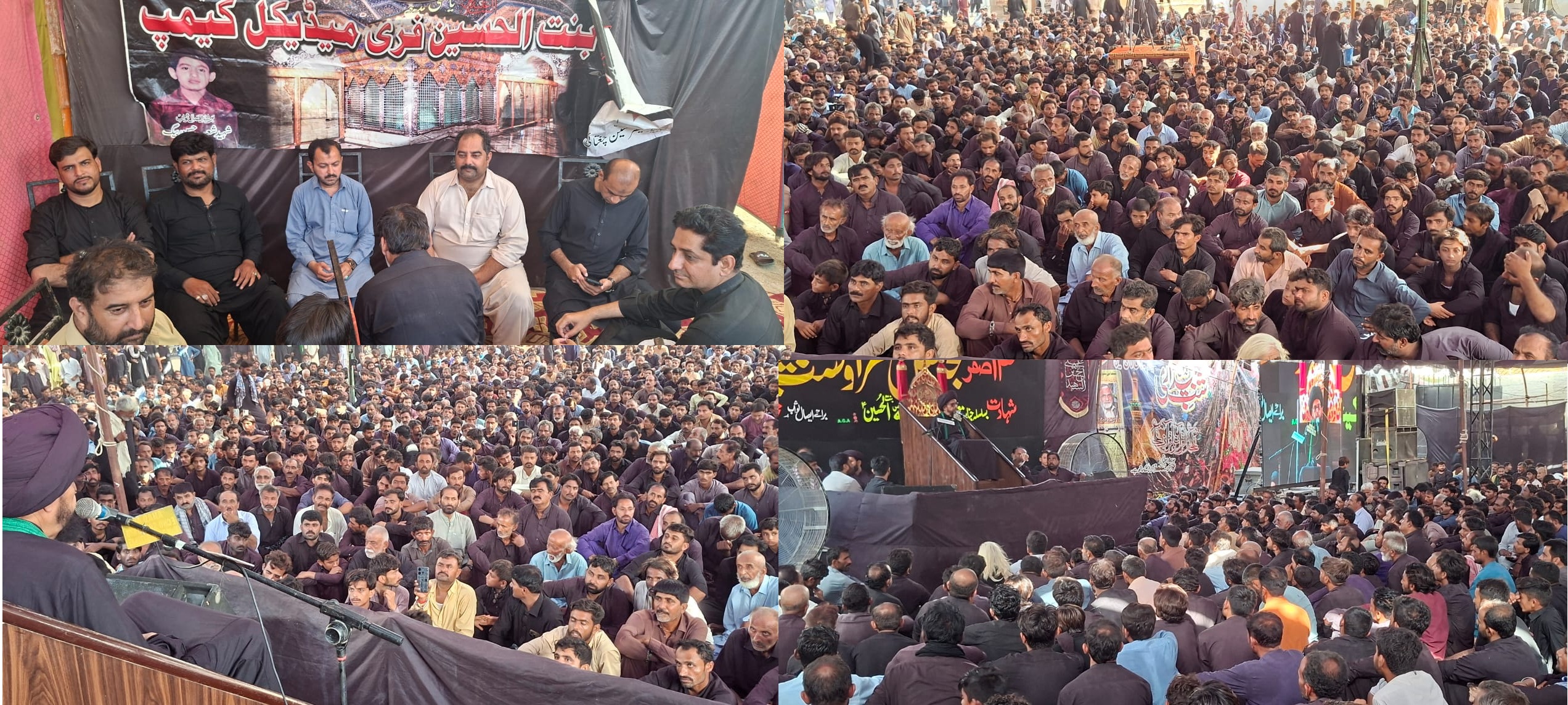 Grand Majlis-e-Aza and Shab-e-Bedari in Tando Adam Mark 13th Safar, Thousands Attend