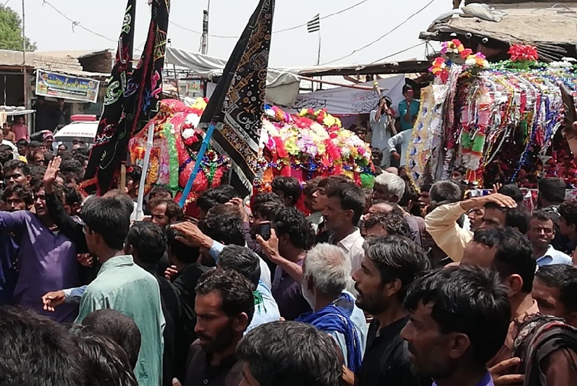 عمرڪوٽ ۾ چاليهي جو ماتمي جلوس سخت سيڪيورٽي هيٺ برآمد