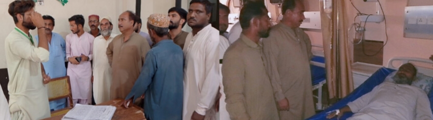 شڪارپور ۾ پ پ اڳواڻن پاران دهشتگردي جي واقعي ۾ زخمي ٿيلن جي عيادت