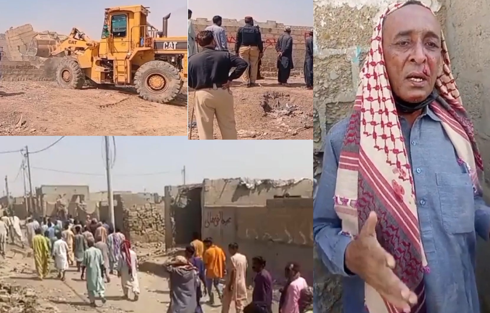 افغان بستيءَ ۾ ٻئي ڏينهن به آپريشن، گهر ڊاهڻ دوران پٿرا۽ فائرنگ: 3 زخمي، 4 گرفتار