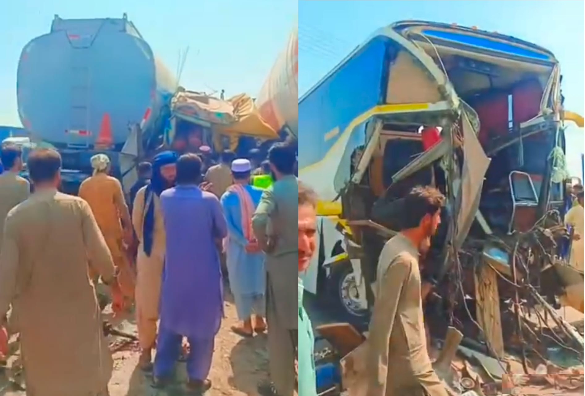 نوشهروفيروز: قومي شاهراهه تي خوفناڪ حادثو، 8 ڄڻا زخمي