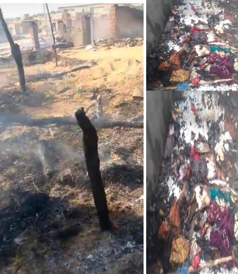 نوشهروفيروز ويجهو ڳوٺ درگاهه شطن شاهه بخاري ۾ گهر کي باهه