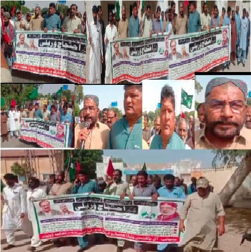 آل واپڊا هائيڊرو يونين جي سڏ تي ٺٽي ۽ سجاول ۾ ملازم سراپا احجاج