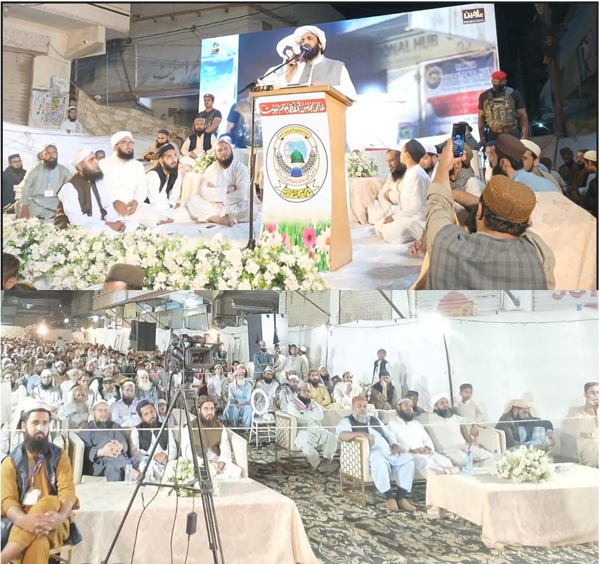 ملير ۾ عالمي مجلس تحفظ ختمِ نبوت جي اهتمام هيٺ شاهه ٽائون ۾ ختمِ نبوت ڪانفرنس