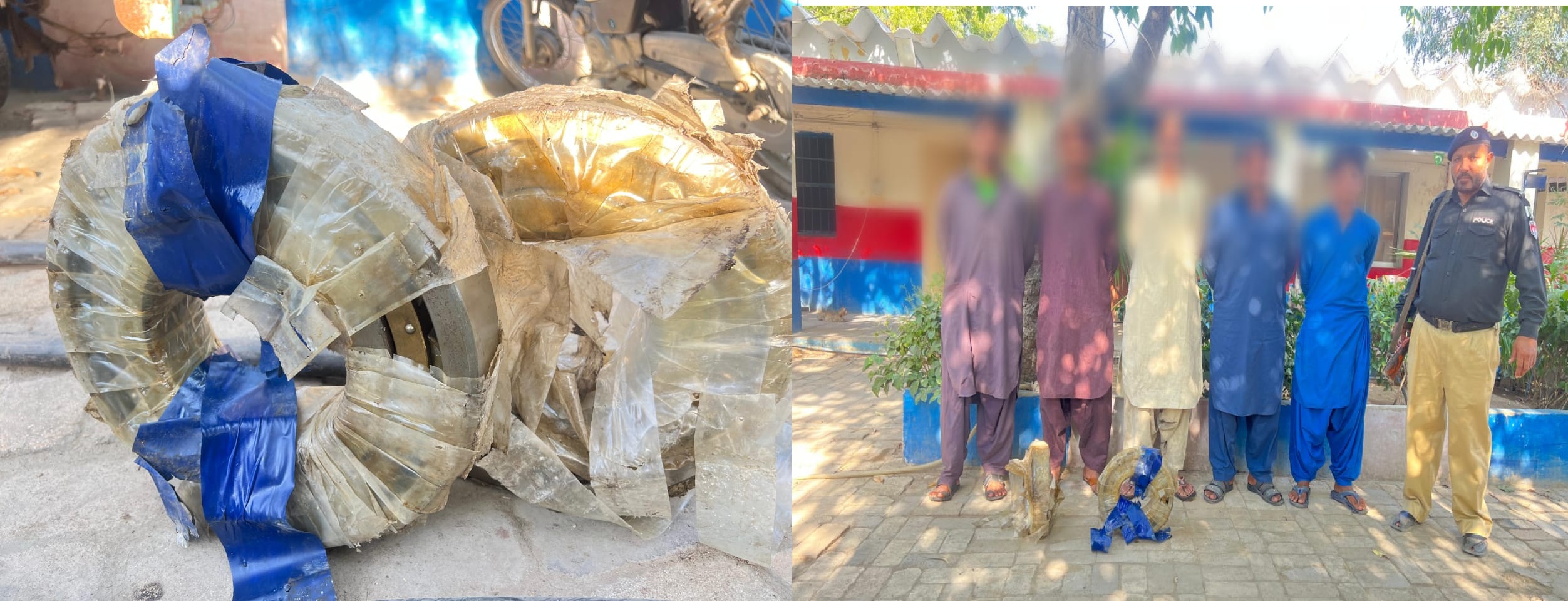 بن قاسم پوليس پاران اسٽيل مل مان لوهه ۽ ٽامو چورائيندڙ ٽولو گرفتار