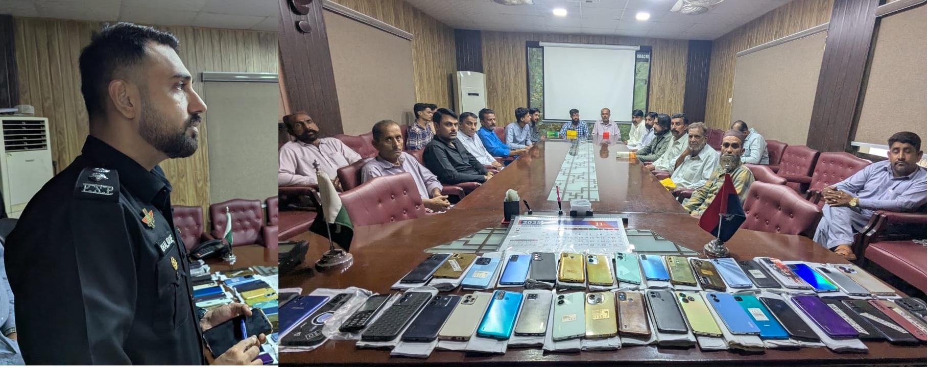 ملير پوليس پاران چوري ۽ گم ٿيل 70 کان وڌيڪ موبائل فونون هٿ ڪرڻ جي دعويٰ