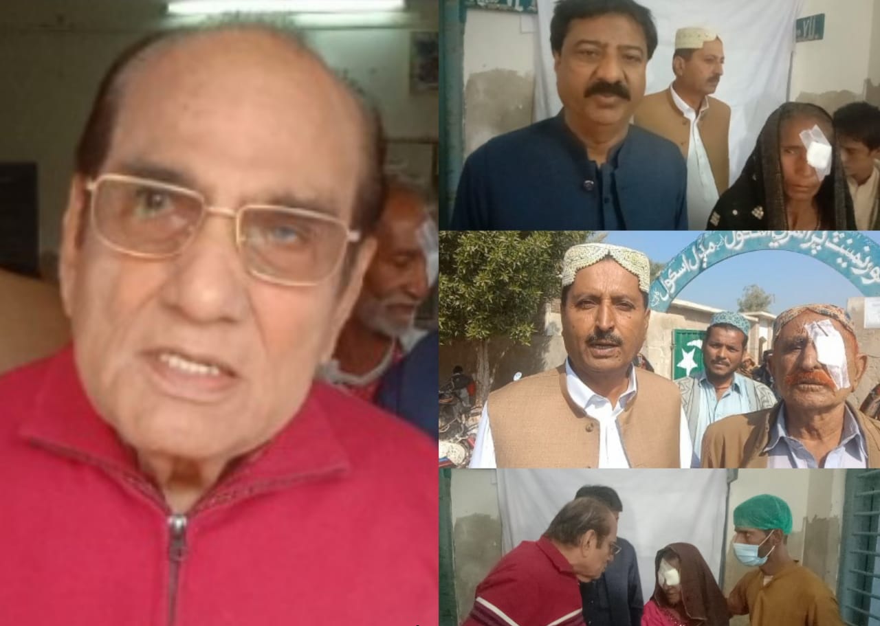 نوشهروفيروز: ڳوٺ کاهي ممن ۾ اکين جي مفت ڪيمپ قائم,  920 مريضن جا آپريشن ڪيا ويا