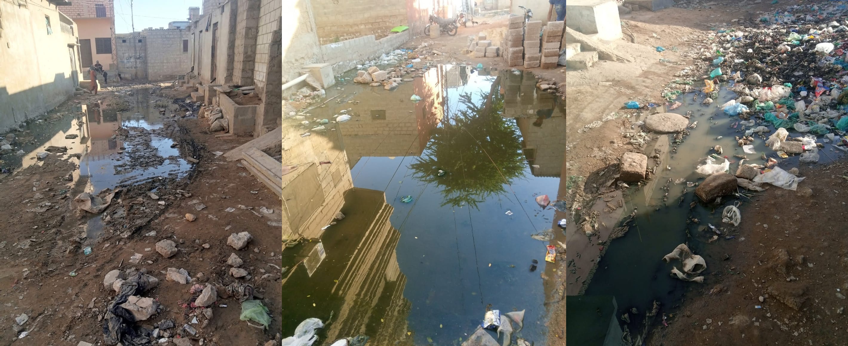 پپري جي قديمي ڳوٺن ۾ سيوريج نظام تباهه حال بڻيل