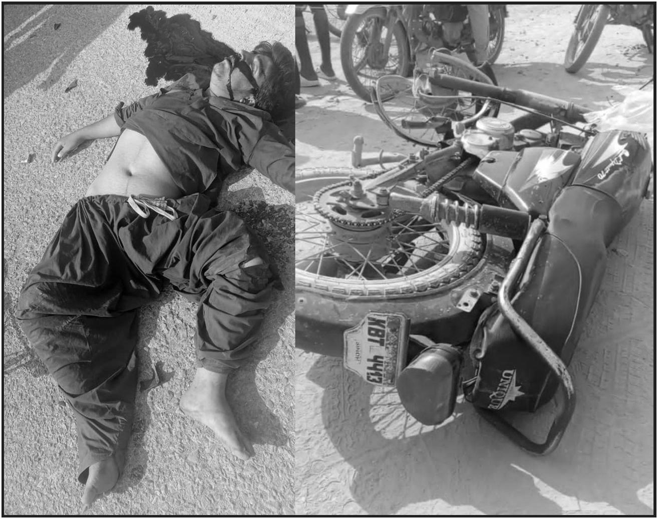 ميمڻ ڳوٺ ويجهو فلڪ ناز وٽ ٽرڪ جي ٽڪر سان موٽر سائيڪل سوار نوجوان فوت، شهرين جو احتجاج