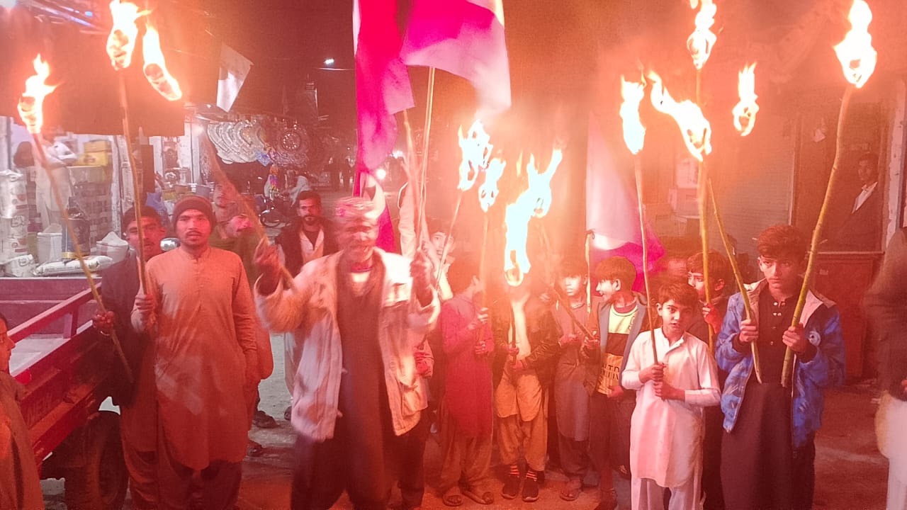 ڏوڪري ۾ سائين جي ايم سيد جي سالگرهه جي حوالي سان مشعل بردار ريلي ڪڍي وئي