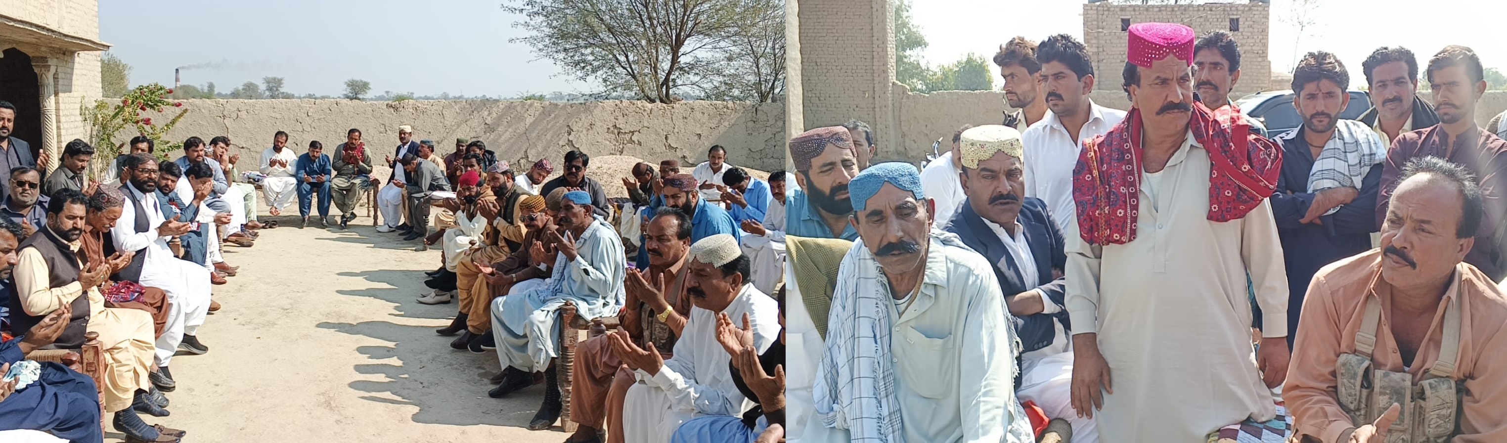 مورو ۾ جهيڙي دوران شهيد ٿي ويل پوليس اهلڪار غلام عباس چانڊيو جي وارثن وٽ ميڙ منٿ قافلو پهتو