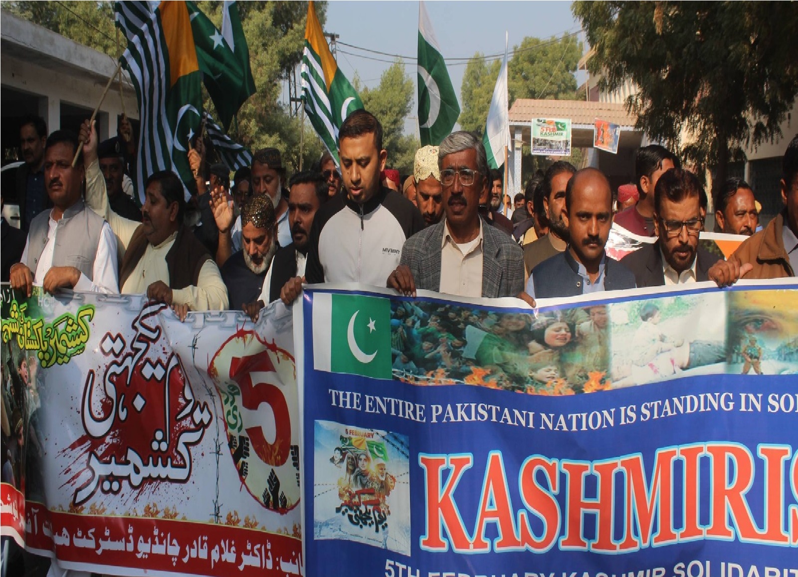 نوشهروفيروز ۾  به ڪشميرين سان يڪجهتي جي لاءِ ريليون ۽ تقريبون منعقد