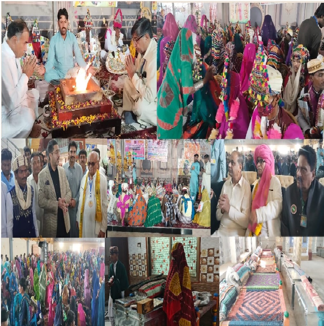 ڪنري ۾ غريب ھندو خاندانن جي 30 جوڙن جي اجتماعي شادي ڪرائي وئي