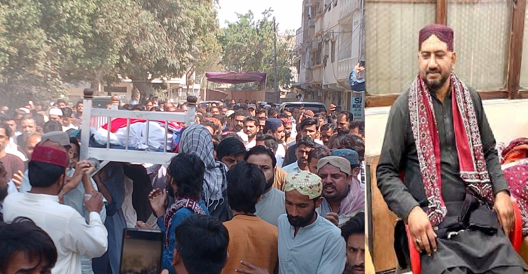 جسقم اڳواڻ ڊاڪٽر انعام سيال جي گلشن حديد ۾ جنازي نماز ادا، هزارين ماڻهو شريڪ