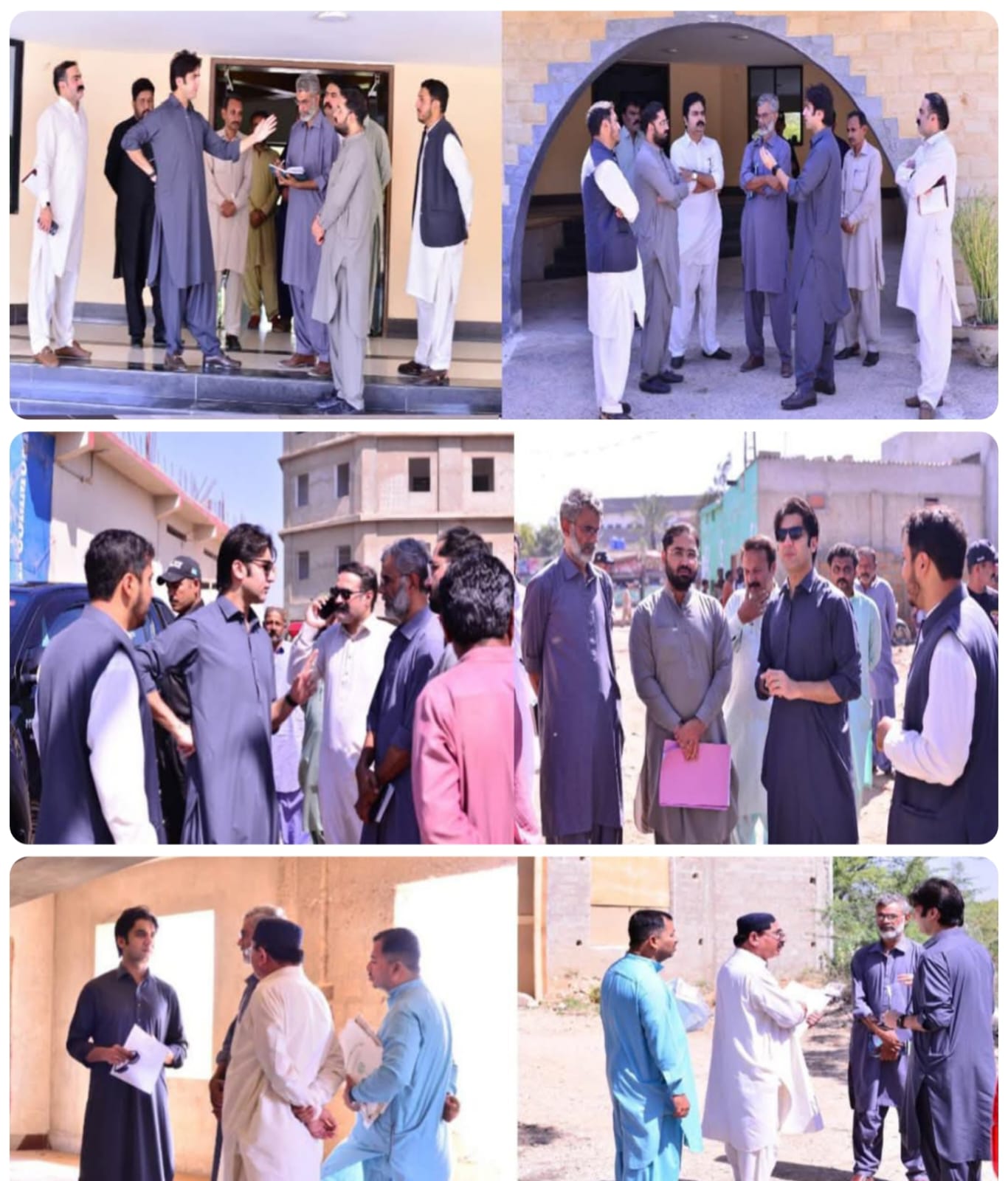 ڊي سي ٺٽو سرمد علي ڀاڳت پاران ضلعي ۾ مختلف علائقن جا دورا