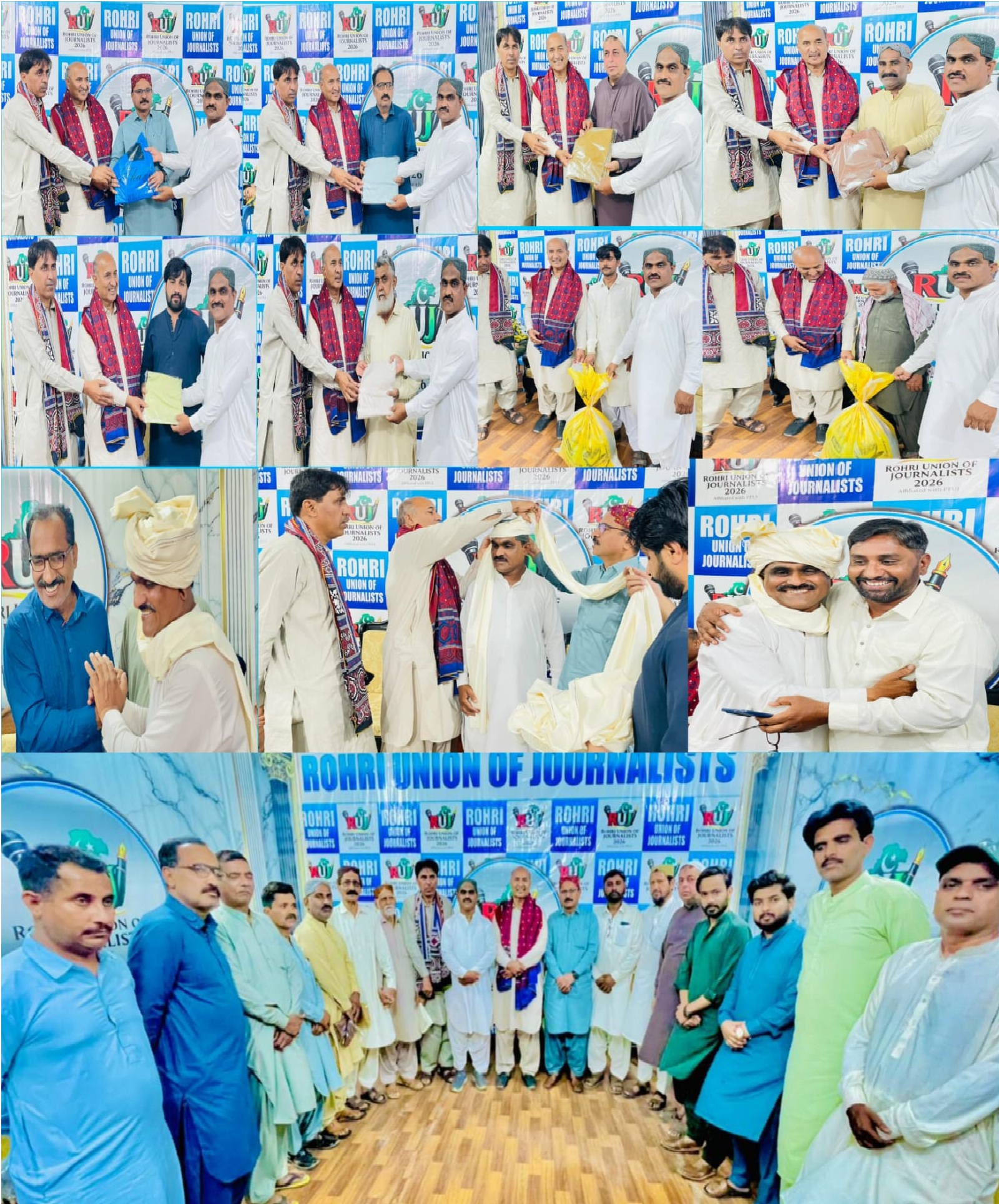 روھڙي يونين آف جرنلسٽ پاران صحافين ۽ ميڊيا ورڪرز ۾ عيد گفٽ ۽ راشن ورهائڻ جي تقريب منعقد