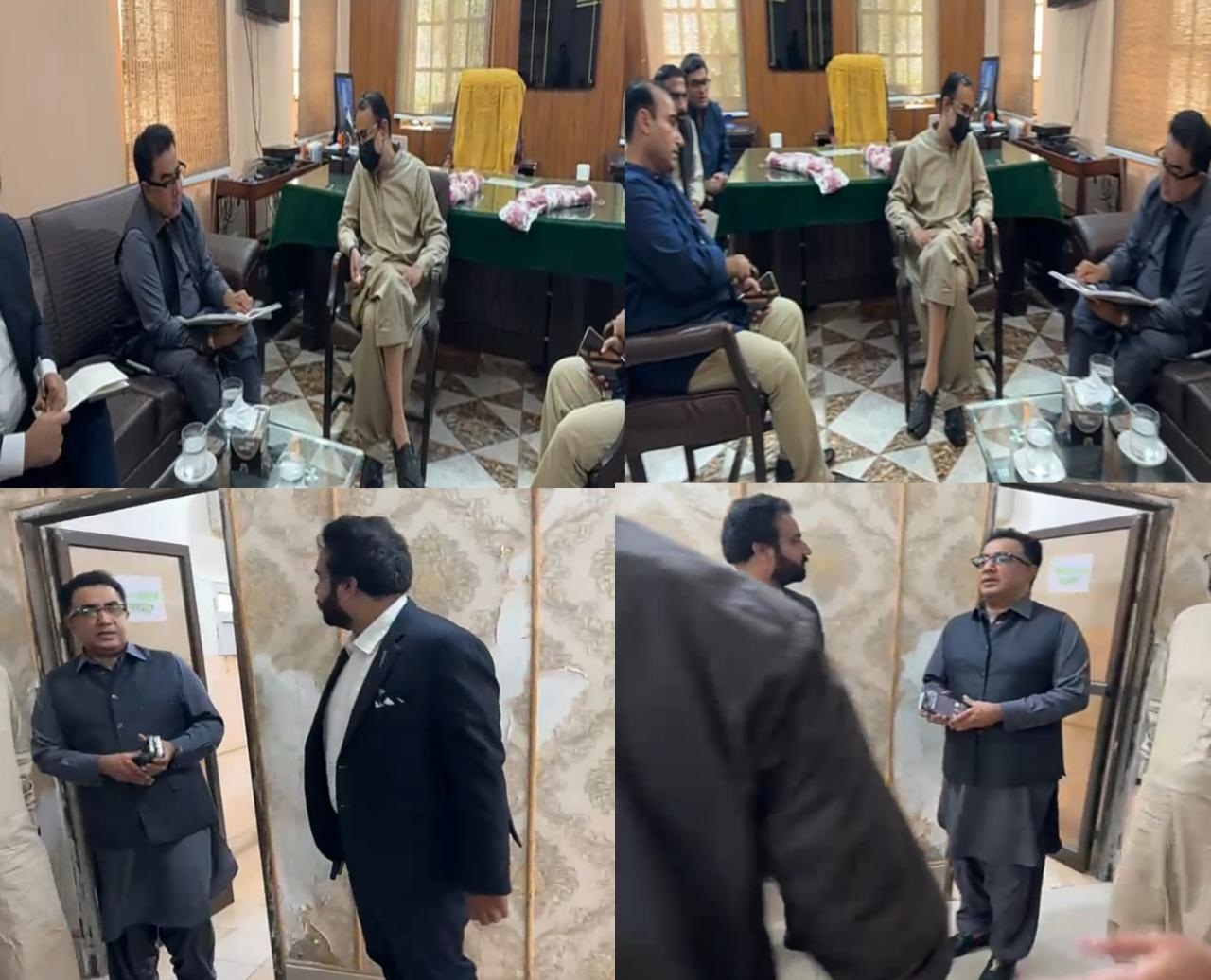 سنڌ جي اڪائونٽنٽ جنرل ميانداد راهوجو جو ڊسٽرڪٽ اڪائونٽس آفيس ٺٽو جو دورو