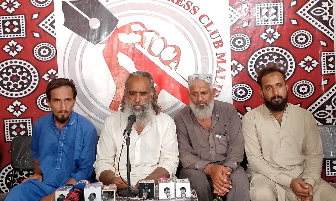 ملير: بهادر آباد جا رهواسي بااثرن جي مبينا زيادتين خلاف پريس ڪلب پهچي ويا