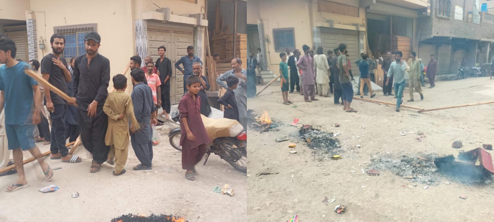 نوشهروفيروز ۾ محرم الحرام دوران بجلي جي بندش خلاف احتجاجي مظاهرو