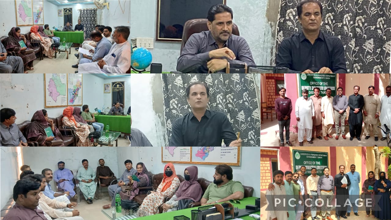 ڊپٽي ڊائريڪٽر لائيو اسٽاڪ ٺٽو آفيس ۾ ڪارڪردگي اجلاس منعقد