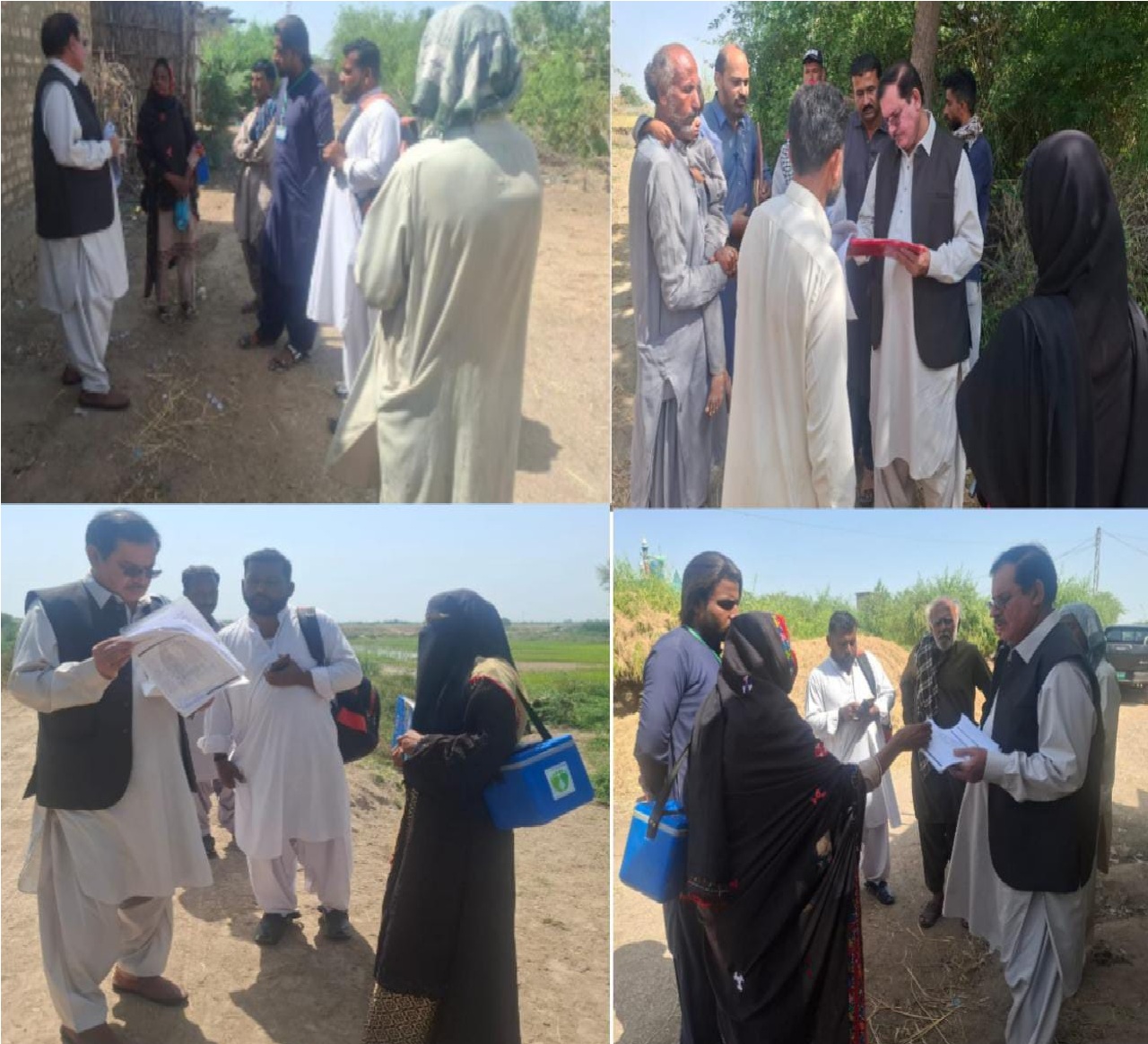 ڊي سي ٺٽو پاران مختلف يونين ڪائونسلن جا دورا، پوليو مهم جي ڪارڪردگي جو جائزو