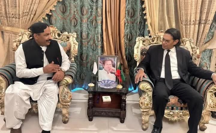 سلمان اکرم راجہ سے رانا محمد اعظم کی ملاقات،سیاسی و تنظیمی امور پر تبادلہ خیال