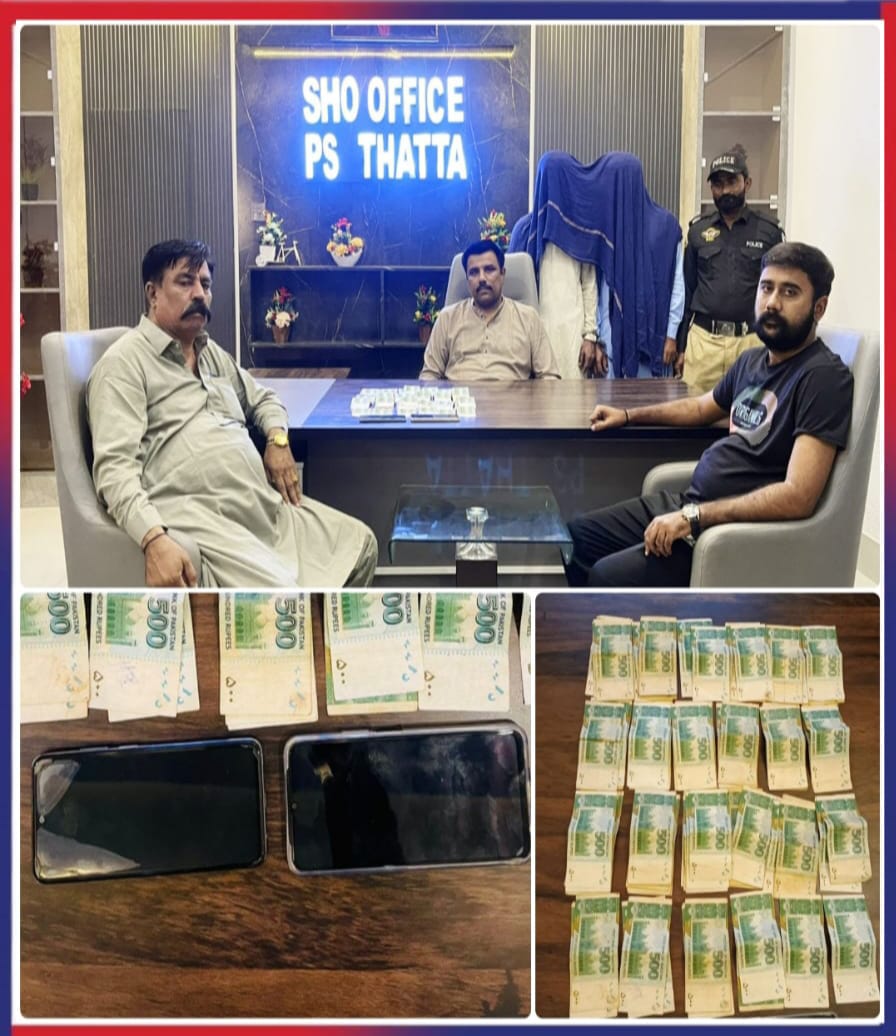 ٺٽو پوليس جي ڪارروائي۔دڪان مان ڌاڙو هڻندڙ ٻن ڏوهارين کي گرفتار ڪرڻ جي دعويٰ