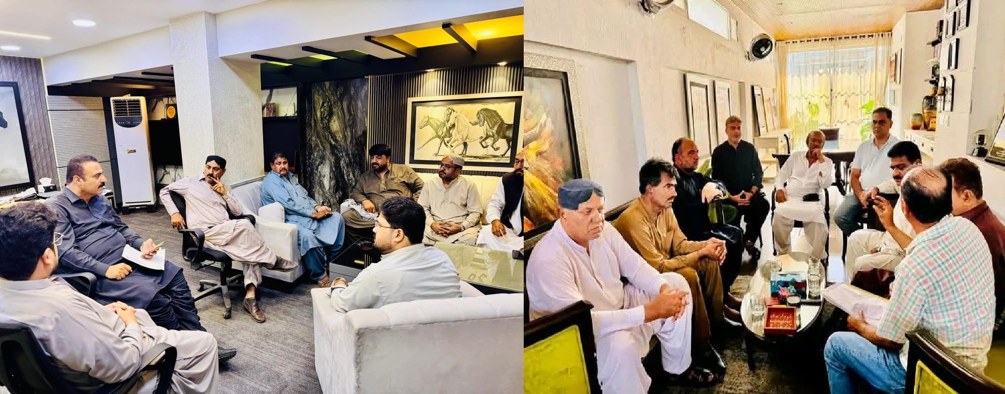 ايجوڪيشن سٽي والار خلاف جوڙيل ڪميٽي اڳواڻن جون پ پ اڳواڻن ۽ چونڊيل نمائندن سان ملاقاتون