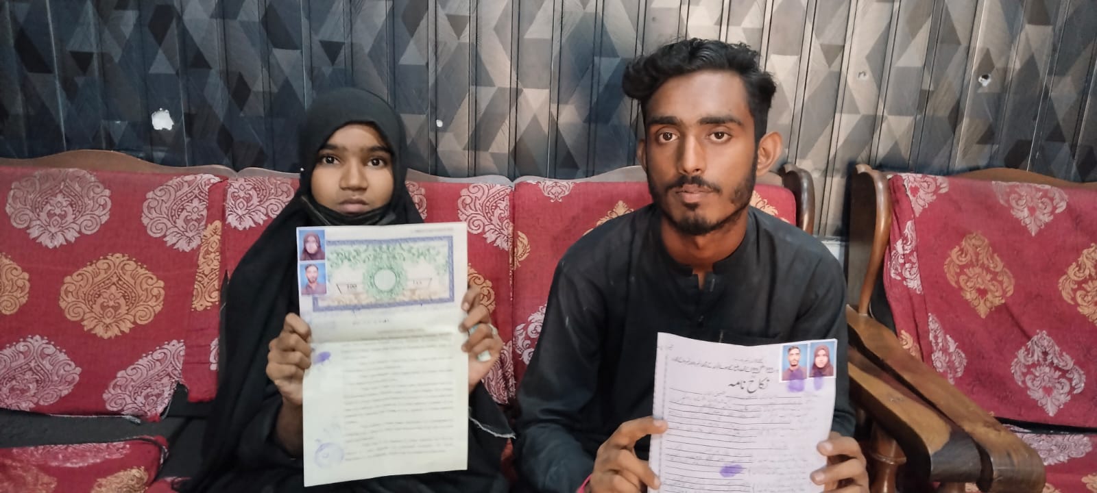 ڪراچي واسڻ ناري پاران نوشحروفيروز واسي نوجوان سان پرڻو