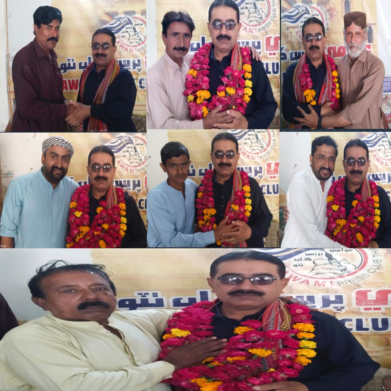 يونين آف جرنلسٽس حيدرآباد يونٽ ٺٽو جي عهديدارن کي مبارڪون ڏيڻ جو سلسلو جاري