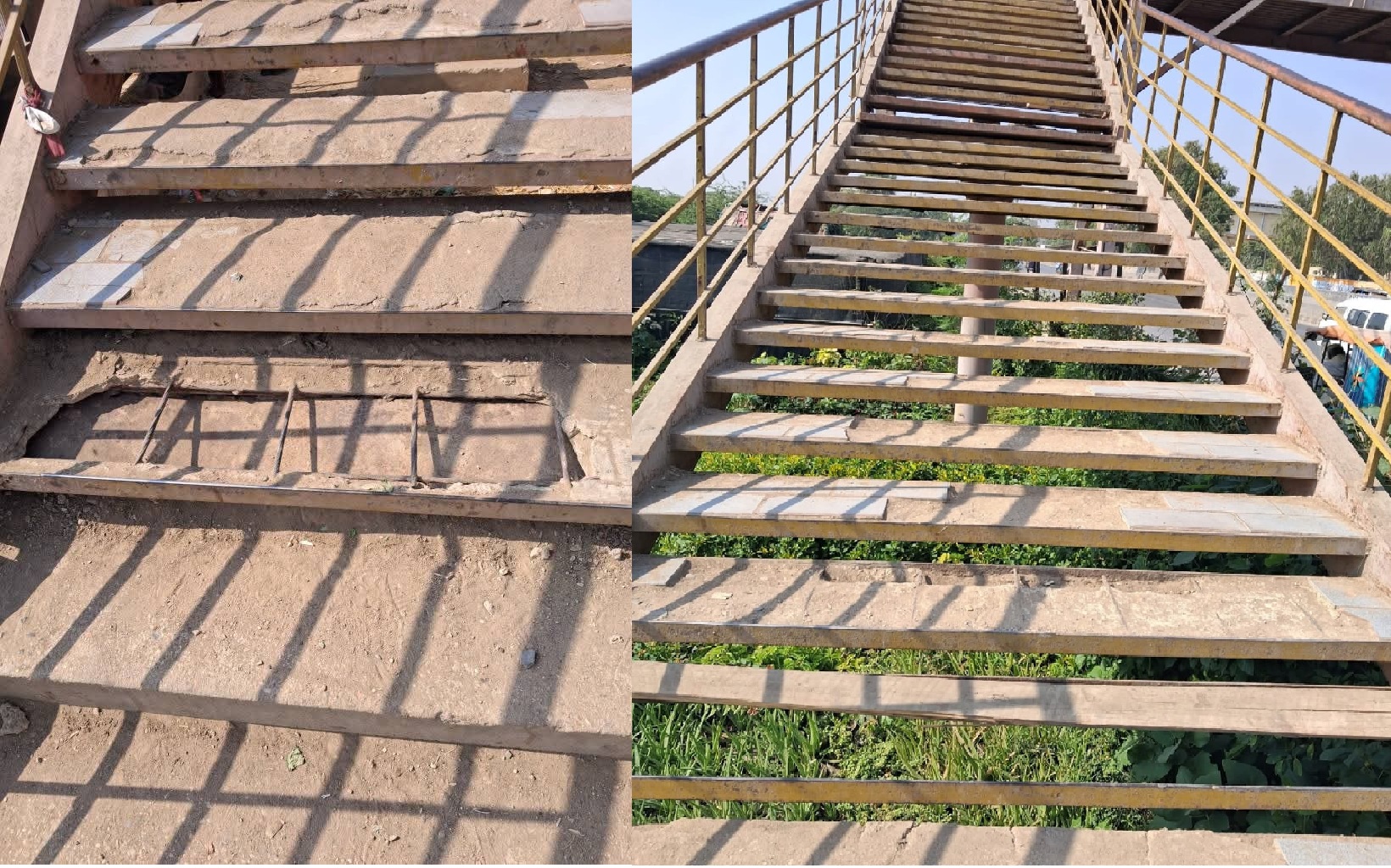 قائد آباد وٽ قومي شاهراهه تي ٺهيل پل تباهي ڪناري پهتل، پل جا ڏاڪا ٽٽڻ ۽ پل لڏڻ سبب ڪنهن به وقت وڏي حادثي جو خطرو