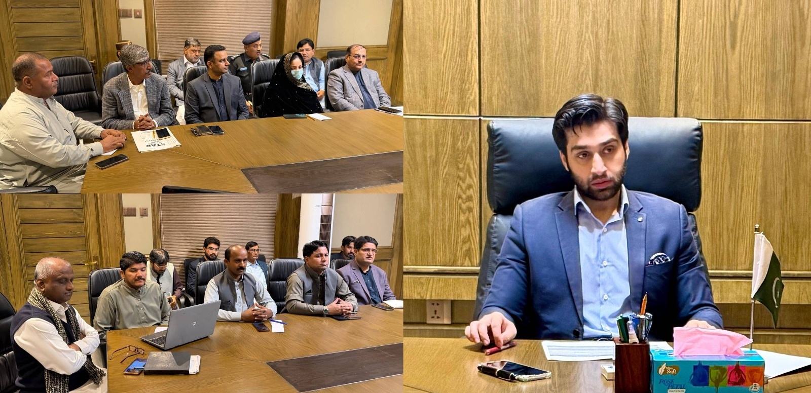 ڊپٽي ڪمشنر نوشهروفيروز جي صدارت هيٺ پوليو بابت اجلاس