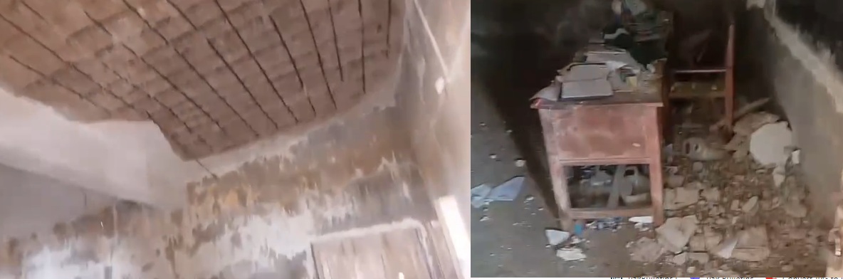 ميهڙ ۾ ٻن اسڪولن جي زبون حال عمارتن جا چاپڙ ڪِرڻ سبب ٻارڙن ۾ ڀاڄ