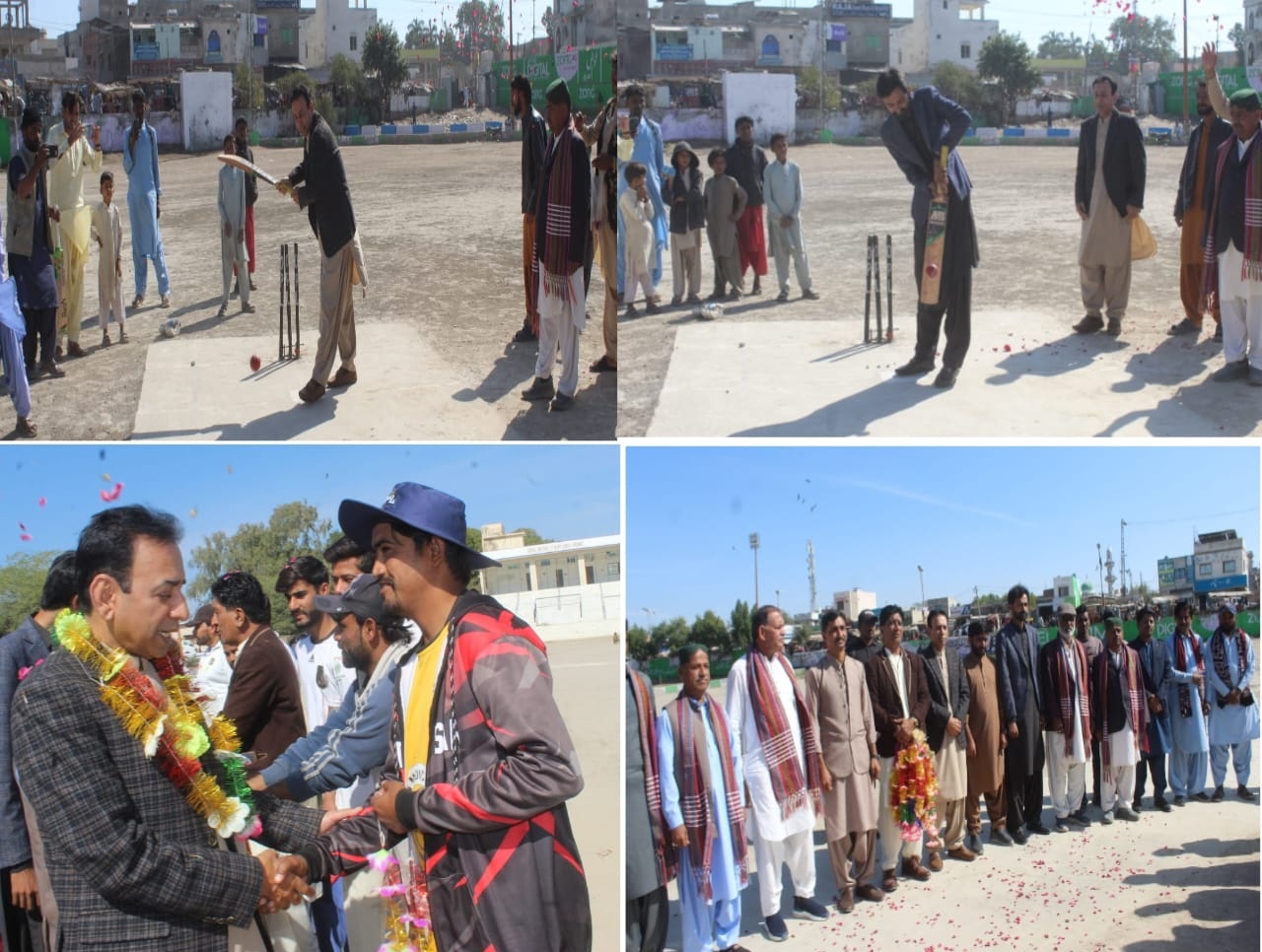 ماروي گرائونڊ عمرڪوٽ ۾ ٻئي الحاج مرحوم سيد علي مردان شاهه ڪرڪيٽ ٽورنامينٽ جو افتتاح