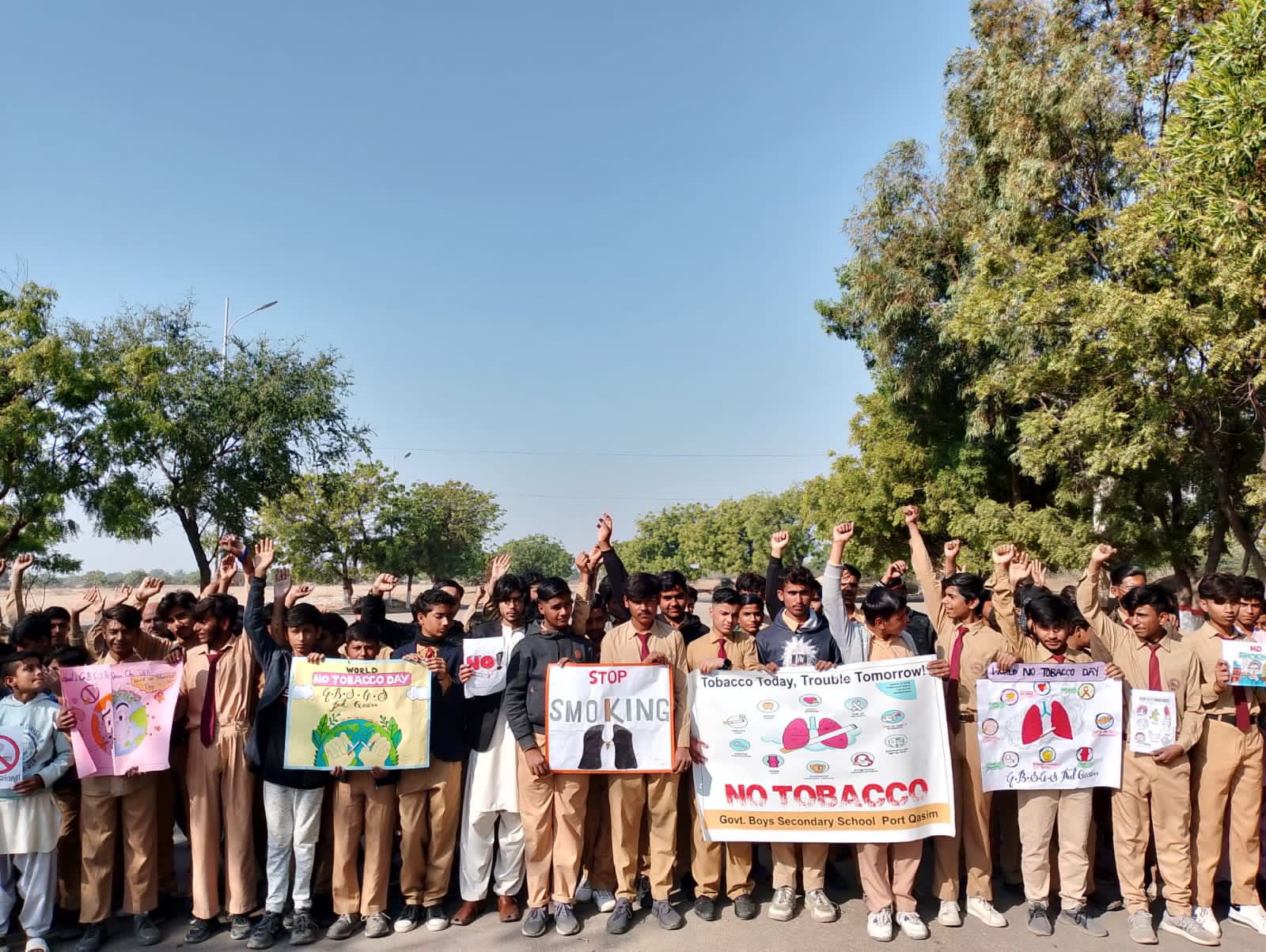 منشيات خلاف پورٽ قاسم اسڪول ۾ آگاهي تقريب ۽ ريلي منعقد