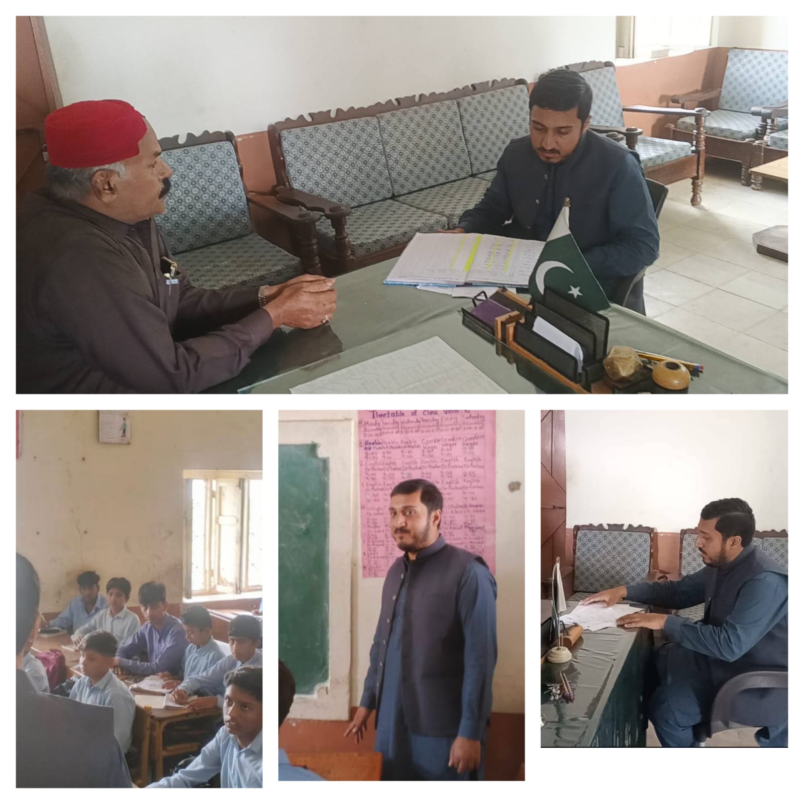 اسسٽنٽ ڪمشنر ٺٽو شاڪر فھيم رورل  هيلٿ سينٽر ۽ بوائز ھاء  اسڪول جنگشاھي جو دورو