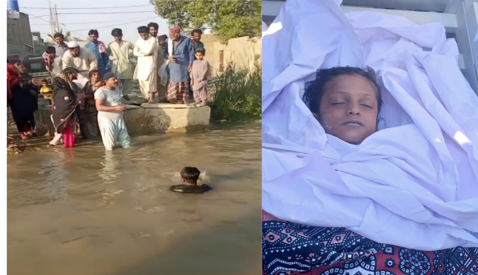 سپر هاءِ وي لڳ ڌڻي بخش بروهي ڳوٺ ۾ معصوم ٻارڙي جو کڏ مان لاش هٿ