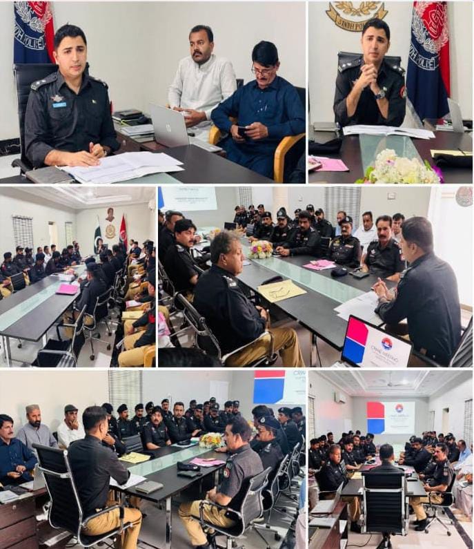 ايس ايس پي ٺٽو فاروق احمد بجاراڻي جي صدارت هيٺ سندس آفيس ۾ اهم گڏجاڻي