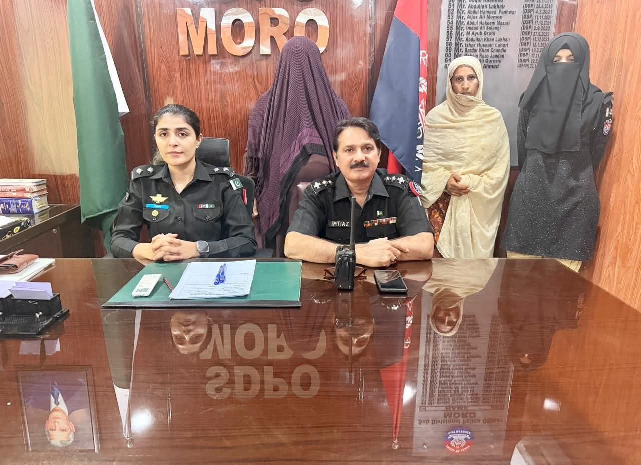 مورو پوليس جي ڪارروائي، فراڊ ذريعي پنجاب مان آندل عورت بازياب، جوابدار گرفتار