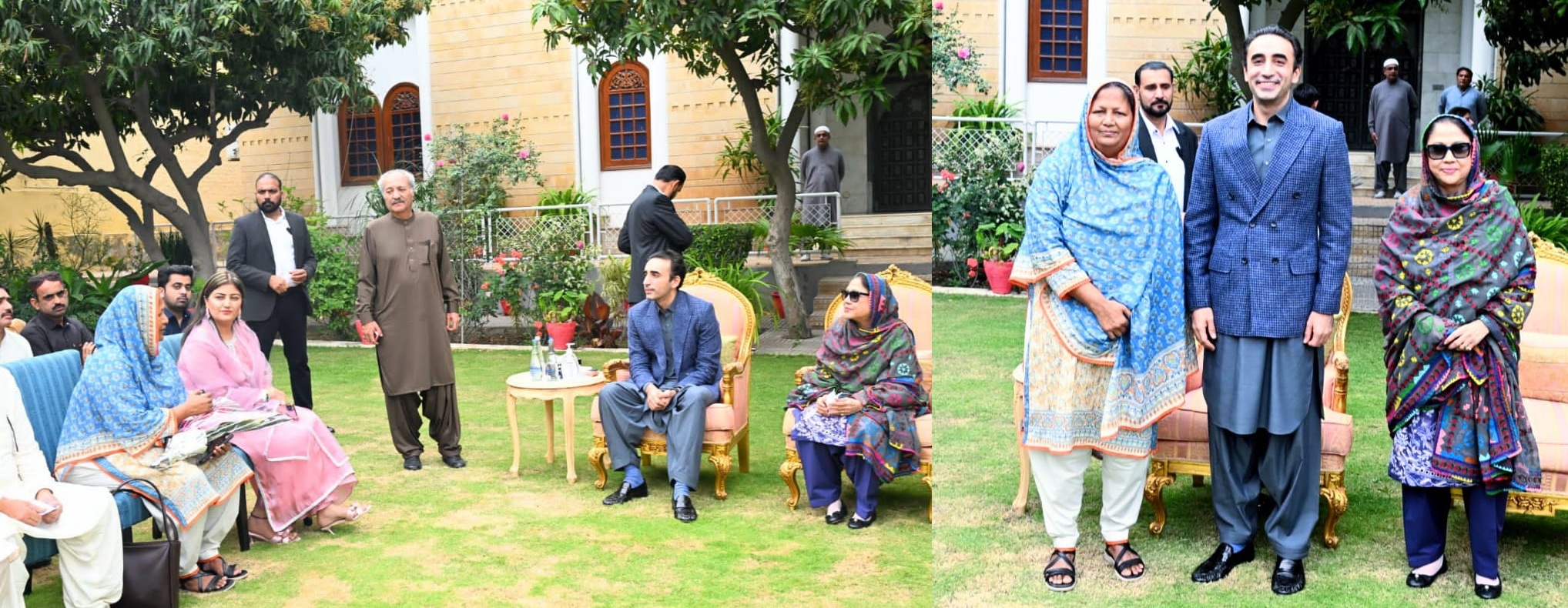 پ پ چيئرمين بلاول ڀٽو زرداري ۽ فريال ٽالپر سان فاطمه مجيد جي ملاقات