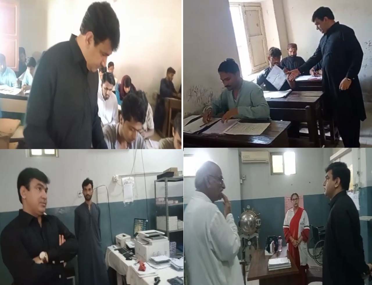 ڊويزنل ڪمشنر حيدرآباد فياض عباسي پاران گهارو اسڪول جو دورو