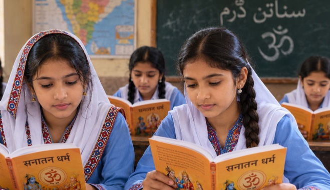 سندھ کے سرکاری اسکولوں میں ہندو طلبہ کو سناتن دھرم کا نصاب پڑھانے کے لیے مراسلہ جاری