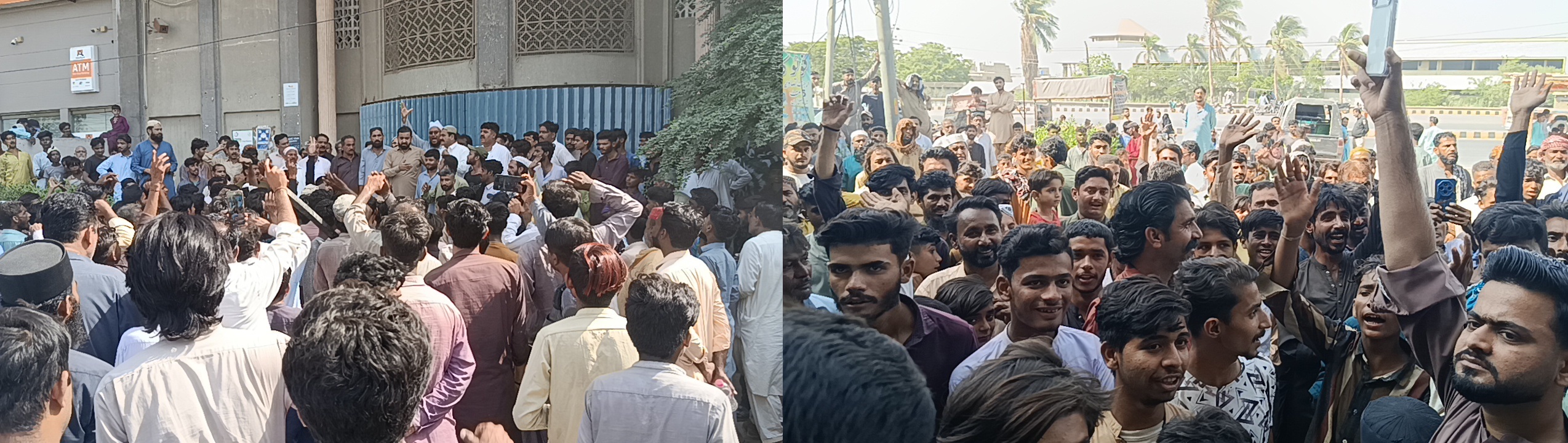 بجلي جي لوڊشيڊنگ خلاف ملير جو عوام روڊن تي نڪري آيو، ڪي اليڪٽرڪ بن قاسم آفيس ٻاهران احتجاجي ڌرڻو